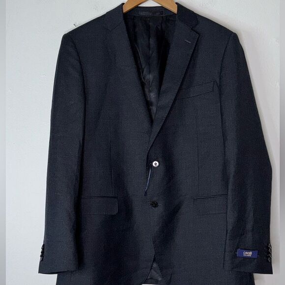 CAVALLI CLASS BY ROBERTO CAVALLI Slim Fit Wool Suit Blazer Size 54/48 - Picture 4 of 13